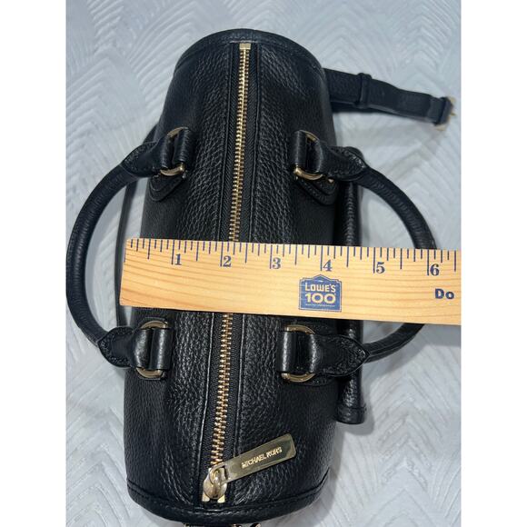 Michael Kors Black Leather Satchel + Brand New Passport Holder/Wallet - Picture 11 of 17